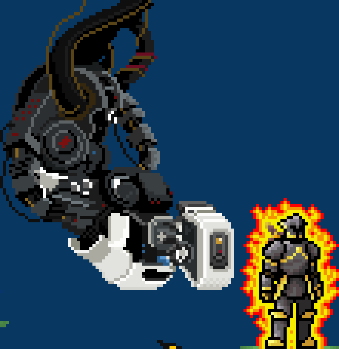 Yo Astra check out what I made in a new part of the workshop ((which I guess will stay half-canon?? idk but if so he only gets the empty half of the workshop))