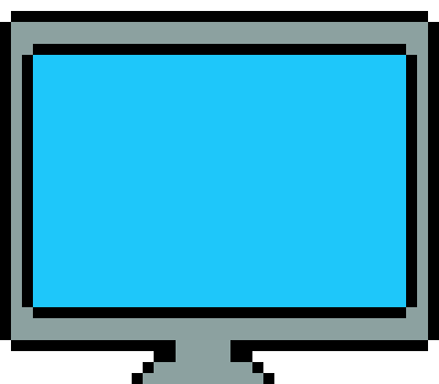 [968e8b] Pixel TV(small + stand)