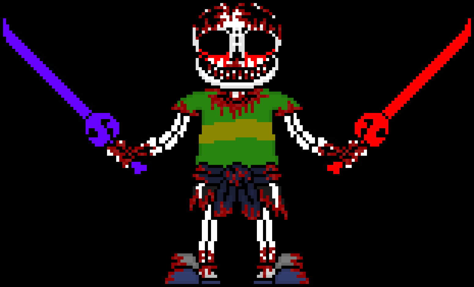 [57dac4] *slashing at him constantly with the DT sword whilst shooting blasters and sharp bones at them*