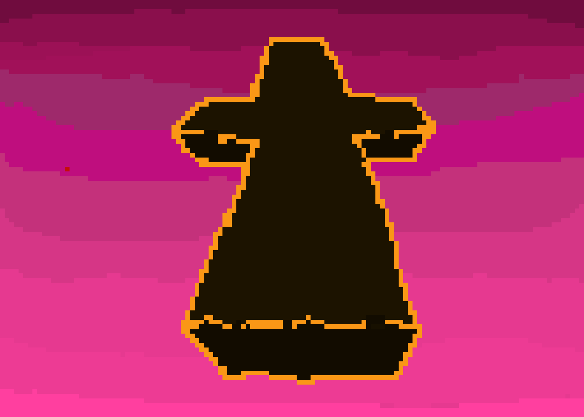 [2c1142] Justice - Cross but with a hot pink gradient background