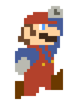 [b38f13] 8-Bit Mario in Classic Mario Outfit