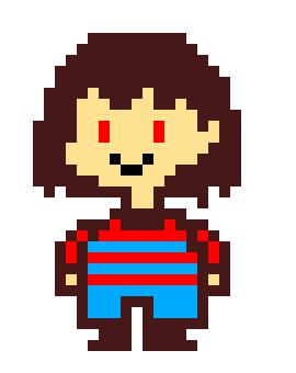 [89a20c] *it triggers Chara, and she takes over frisk* heheheh, looks like we get to fight bone bag again, Frisk