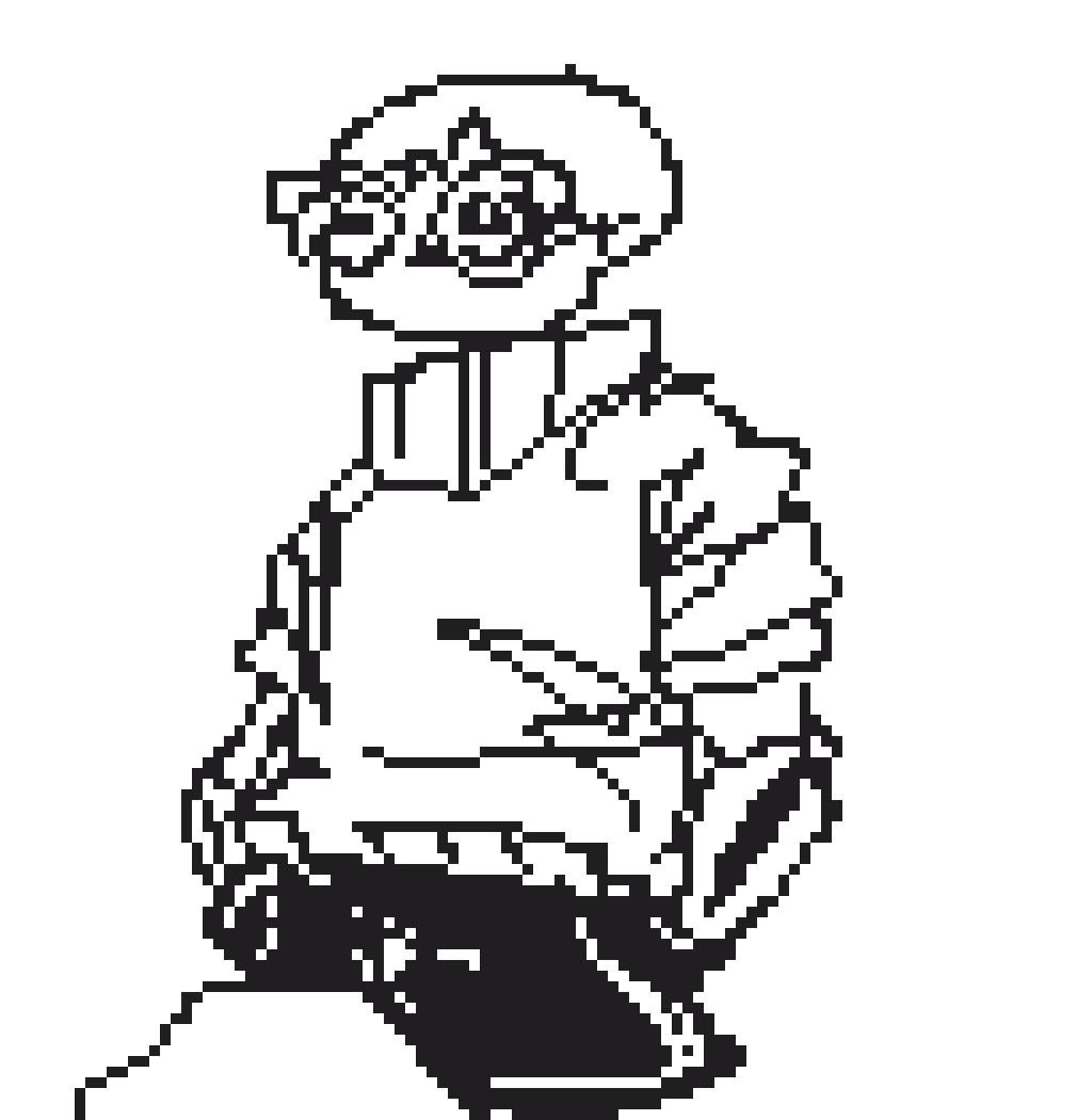 Oh are we doing sans's? I have one, his names Flower Boy. He's got pinkish white roses in his eye sockets :thumbsup: