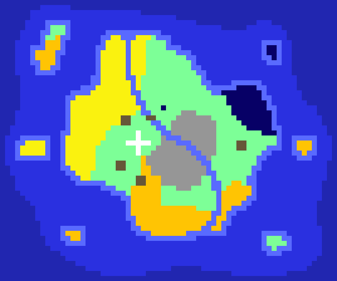 [9ce148] *the main island gains several large splotches of shade due to some white, fluffy clouds rolling in. no further weather events*