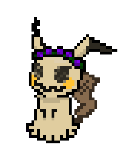 Mimikyu with a flower crown