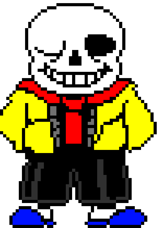 My Sans (no Au yet) Winking with blank eye