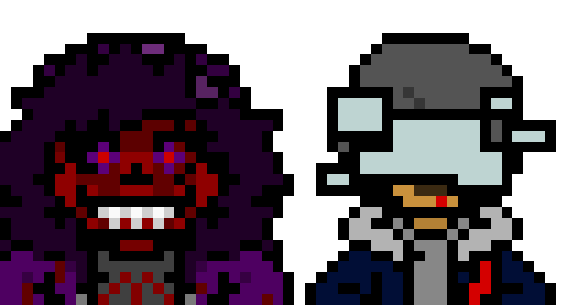 [b78fe9] Crazy Krimso the Skeleton and Dead Orion the Human Overworld Sprites