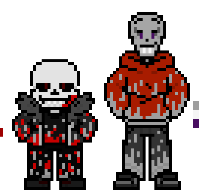 [e9546b] Dustan Skeltor and Liliana Skeltor - The Killer Skeltor Siblings - Overworld Sprites